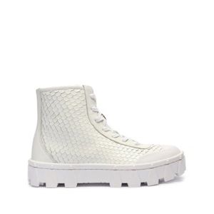 Schutz- Loomis Snake-Embellished Leather Sneaker